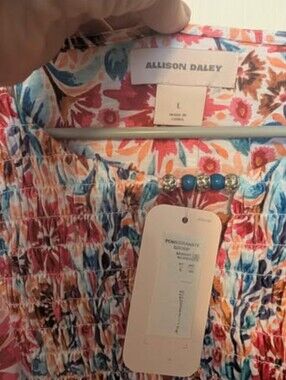 Allison Daley Floral Smocked Top in Multicolor